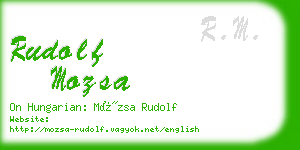 rudolf mozsa business card